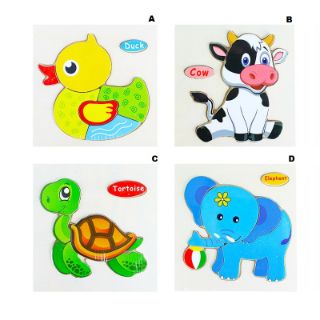 Obrázek z Puzzle dřevěné zvířata, 4dr 